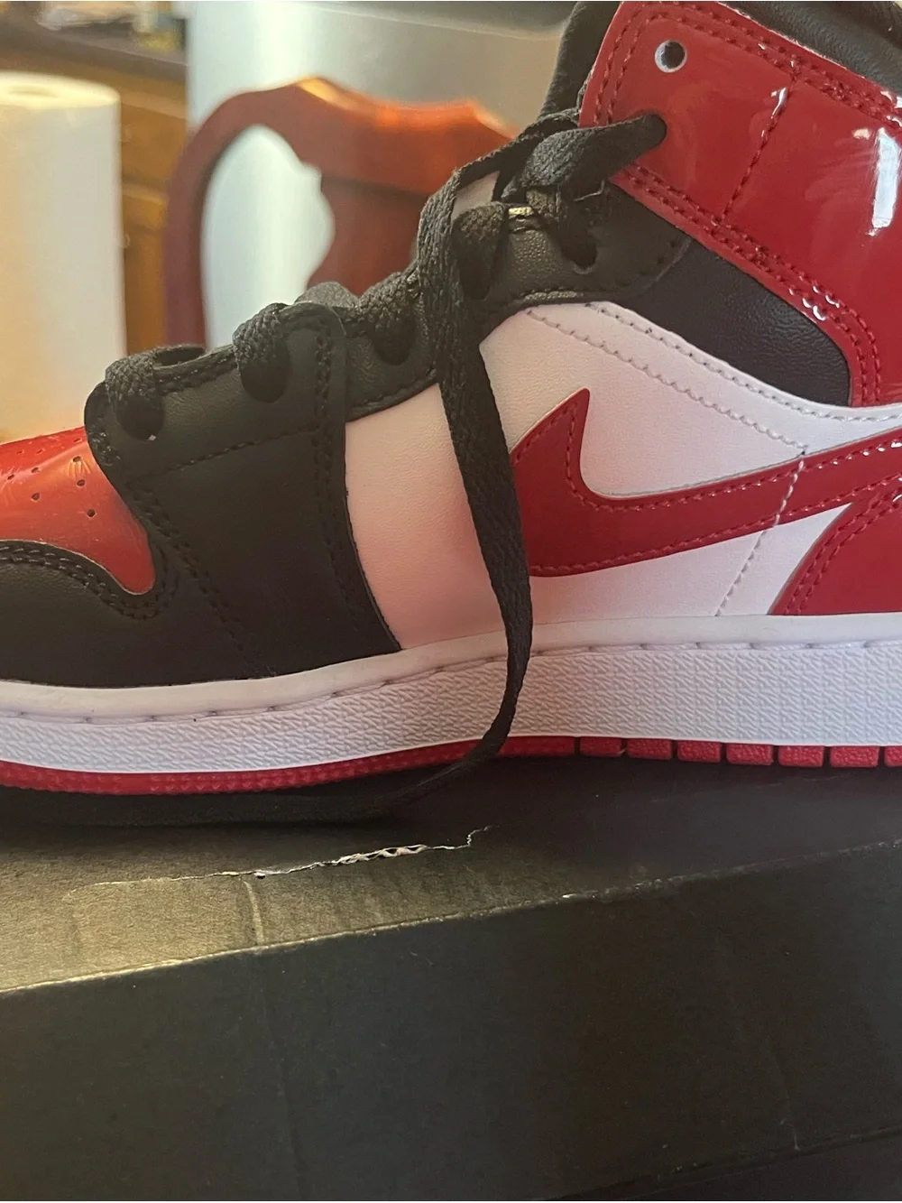 Jordan Kids' Red and White Low-Top Sneaker